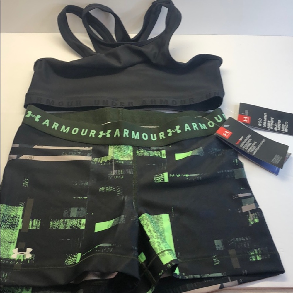 New underamour workout spandex and sports bra😍